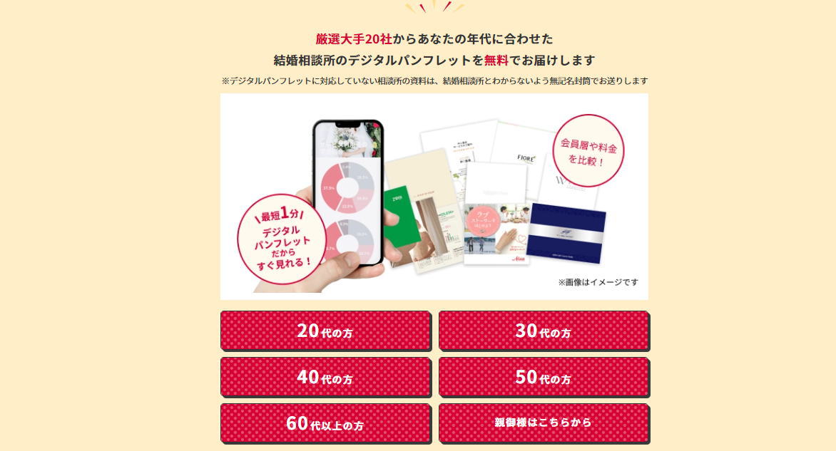 結婚相談所比較ネットの資料の申し込み方法