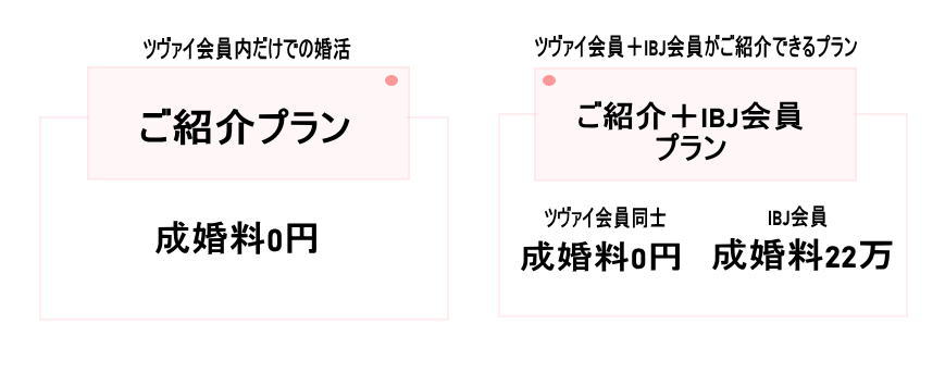 ツヴァイの料金プラン別成婚料